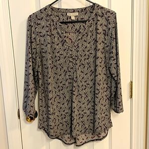 L Dana Buchman 3/4 length blouse